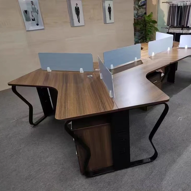 Small Work Station Office Partitions Modular 6 Person Cubical Desk Office Work Desk Workstation