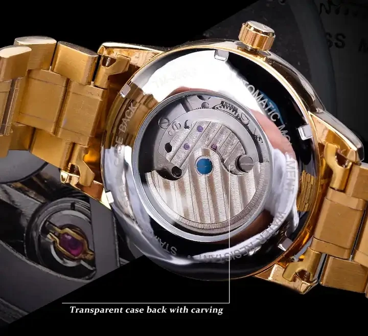 Forsining New Luxury men's Fashion Tourbillon orologio meccanico automatico multifunzione orologi da polso maschili in acciaio impermeabile