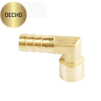 Hose barb fittings 90 degree connector DN10  pagoda 12 mm female thread 1/4"    support customization copper brass elbow