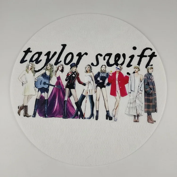 Custom Turntable Felt Mat Pad Diameter 7.8-inch Felt Slipmats LP Record Players Anti Static Vibration Dampening Pad for Vinyl