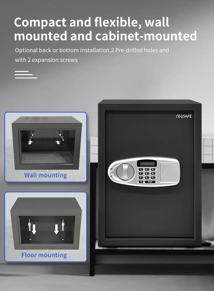 CEQSAFE Factory Price Intelligent Metal Hotel Safety Box Digital Electronic Safe Box Mini Safe supplier