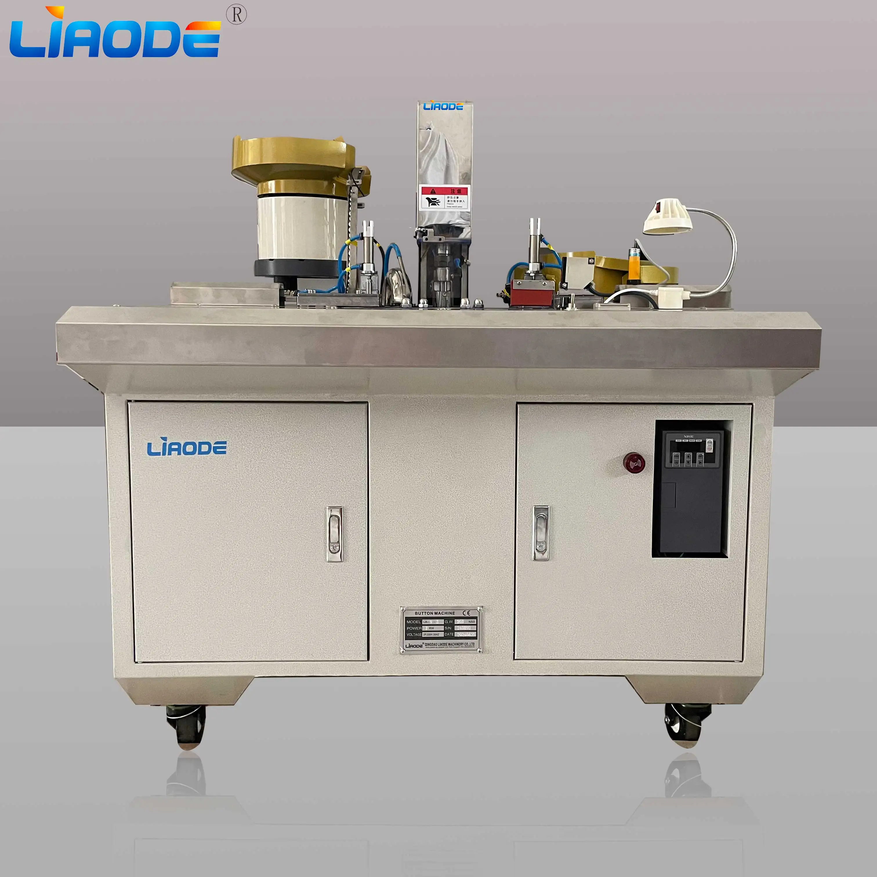Automatic Fabric Covered Baseball Cap Button Making Machine