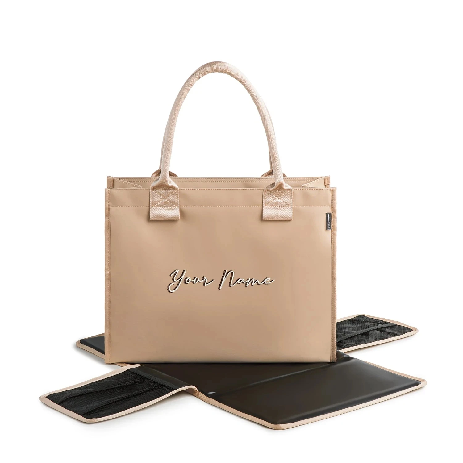 Manufacturer Portable Baby Travel Light Baby Nappy Tote Handbag Nylon  Diaper Bag Mommy Bag With Changing Pad - Buy Custom Luxury Designer Nylon  Diaper Bag,Mommy Bag With Changing Pad,Women Tote Handbag Product