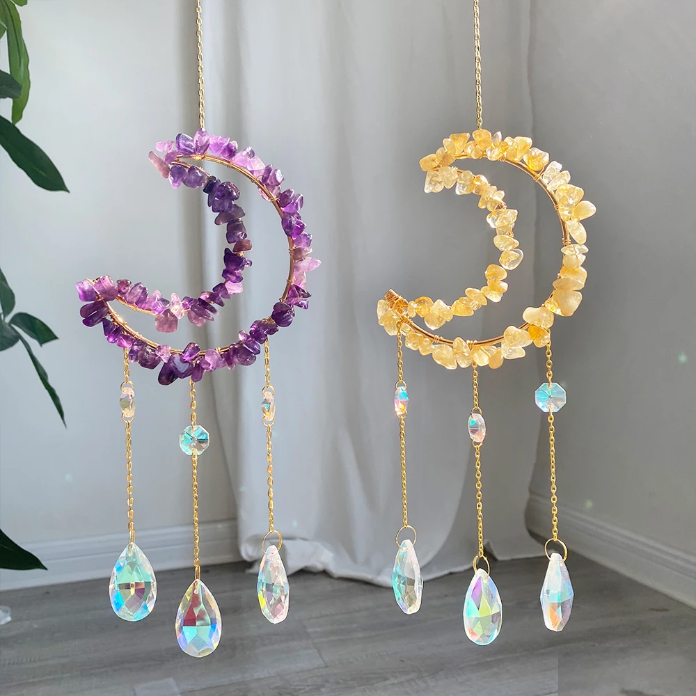 Wholesale Sun Catcher High Quality Moon Suncatchers Natural Crystal