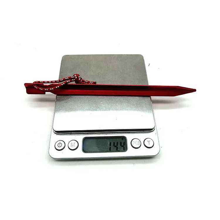 Aluminum Canopy Tri-beam Tent Pegs Garden Stakes Ground Nail Heavy Duty With Reflective Cord Hammock Camping