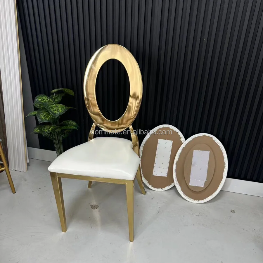 Hot Selling Cheap Gold Stackable Design Pu Leather Velvet Round Back Iron Hotel Chair Banquet Event Wedding Chairs