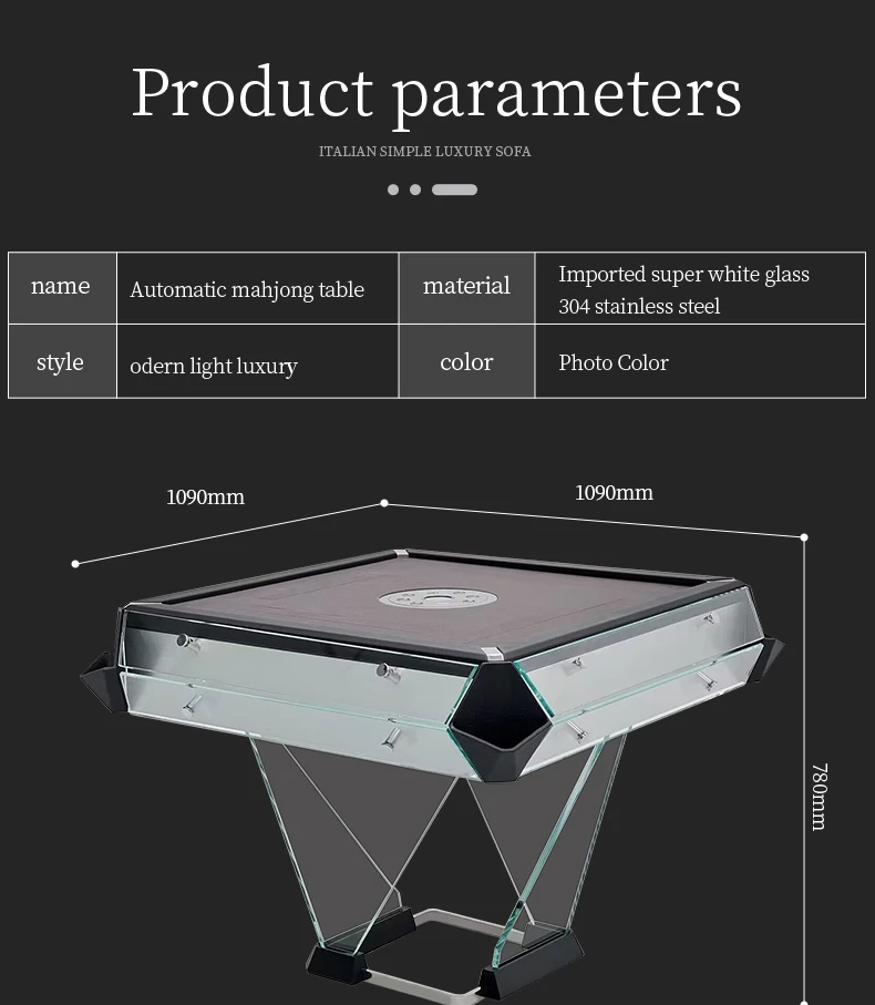 Glass Automaticmahjongtable Mahjong Table Best Selling Entertainment