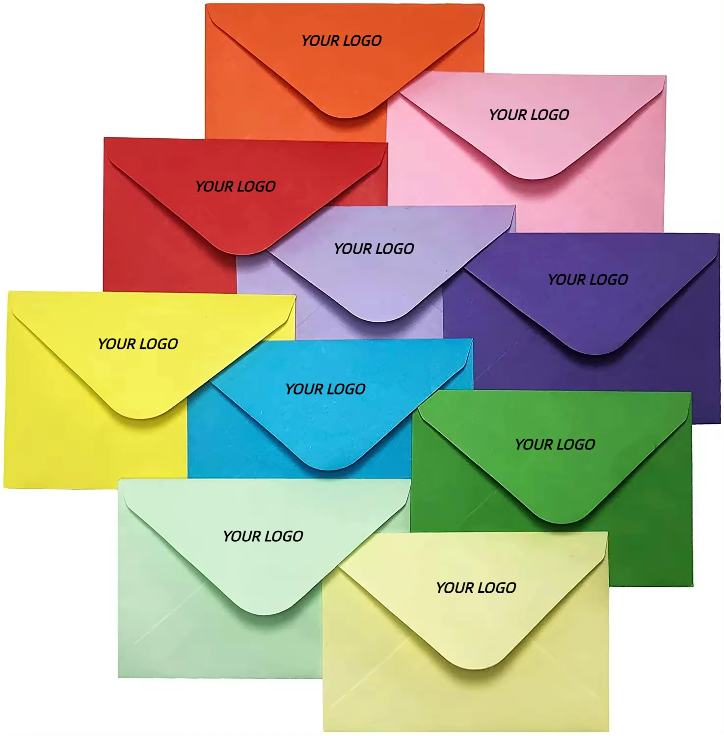 Custom Recyclable Mini Paper Envelope Assorted Colors Gift Card