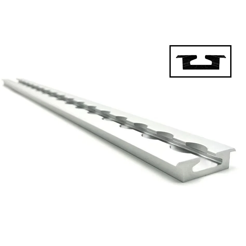 Aluminum Flanged L Track Recess Mount