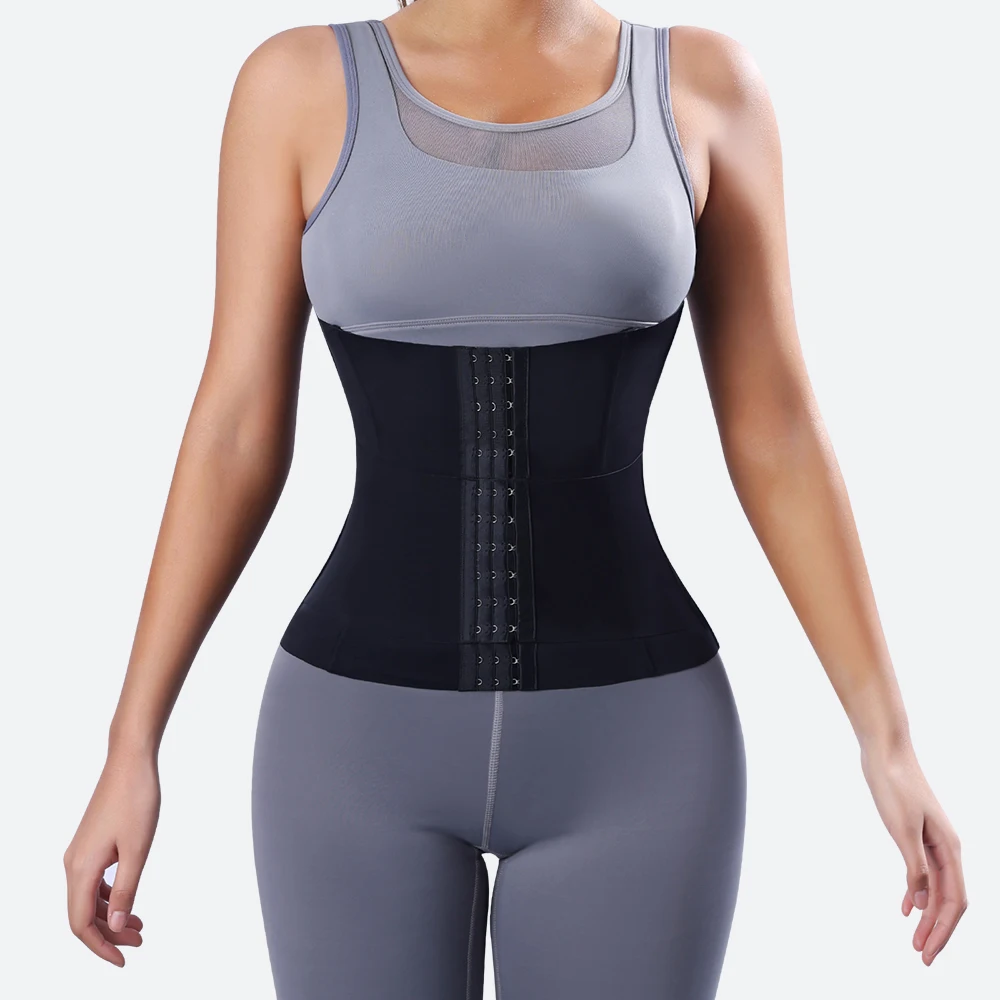 Wholesale Sweat Girdle Women Body Wrap Cincher Corset Trimmer Double Belt Girdle Waist Trainer Shaper Tummy Control Shaperwear manufacture