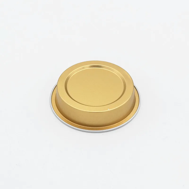 product multi function serving packaging disposable 15ml round dipping soy sauce dish baking tart pans gold aluminum foil desserts tray-2