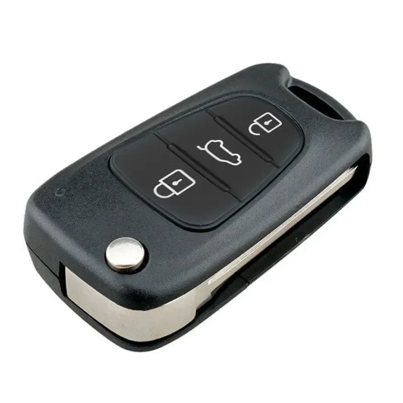 Concise Style 3-Button Folding FOB Key Case HY20R with Balde for Hyundai Kia SUV Car Key Shell for Vehicle Keys