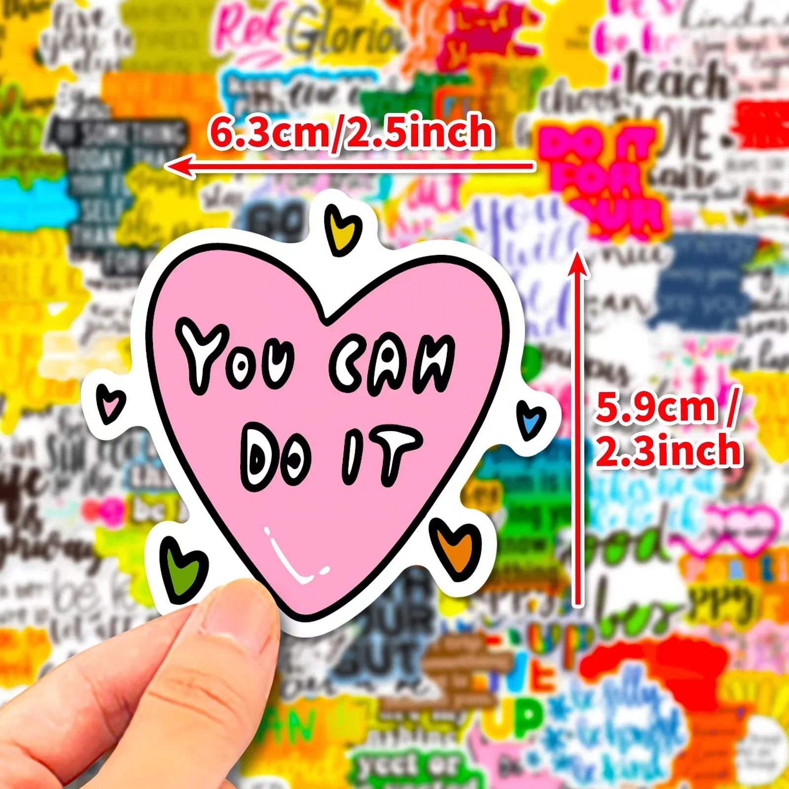 100pcs Inspirational Stickers for Water Bottles Laptop Luggage ...