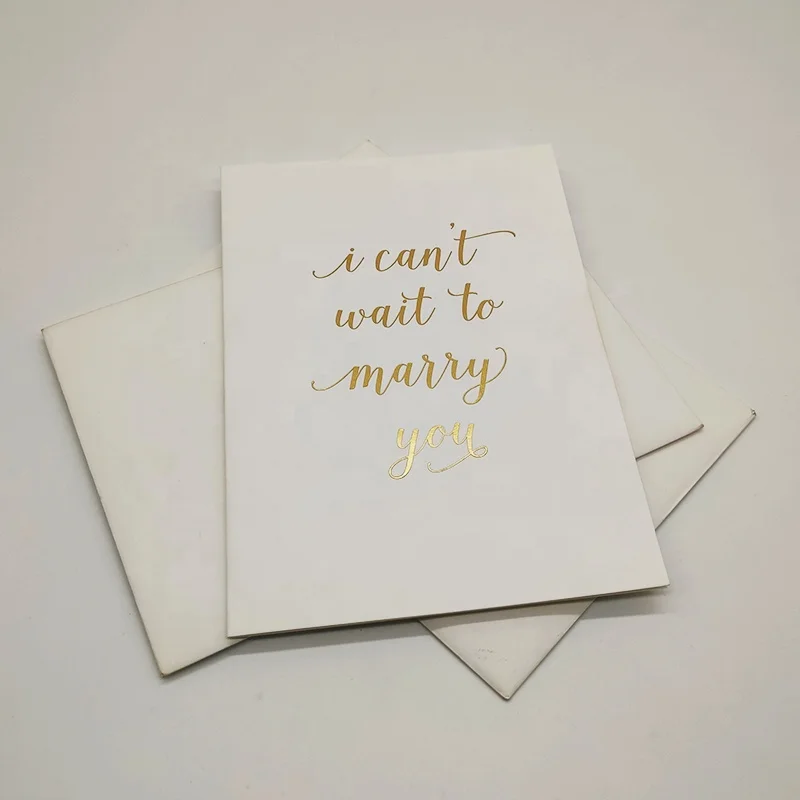 Custom A5 B5 A4 Tri-fold Wedding Cards Hot Stamping and Spot UV Printing on Paper Cardboard Kraft Material