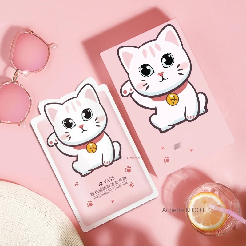 Самостоятельная Корейская индивидуальная маска для рук кошки увлажняющая отбеливающая маска для рук