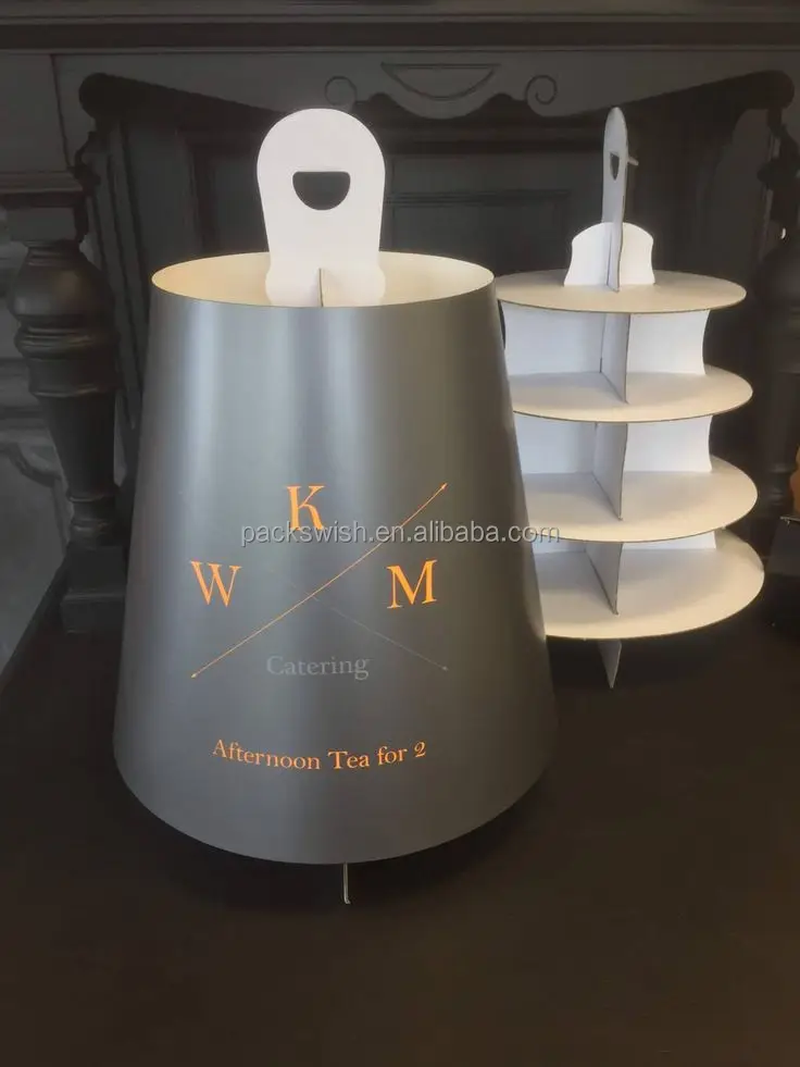 Portable Afternoon Tea Cupcake Stand Rack Hens Party 3 Tier Cardboard