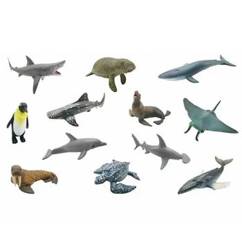 12 marine animal models Assorted Mini Sea Creatures Realistic Underwater Sea Animals