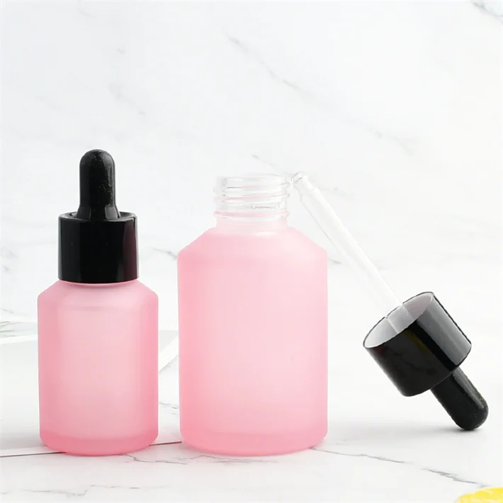 Frosted Apothecary Hot Sale Amber Black Hair Oil Black Uv Violet Glass Jar and Bottle Plastic Cap with Dropper and Pump Spray