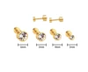Gold + Clear Stones 5mm
