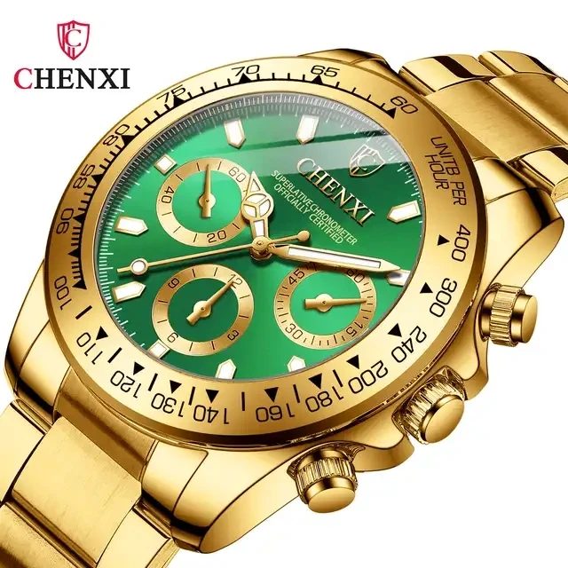 CHENXI 086 Men's Gold Watch - Luxury Quartz Wristwatch