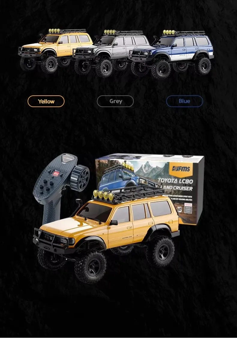 オフロードRCカー HOSHI FMS 1/18 FCX18 LC80 Off-Road RC Truck - Electric 4WD Buggy
