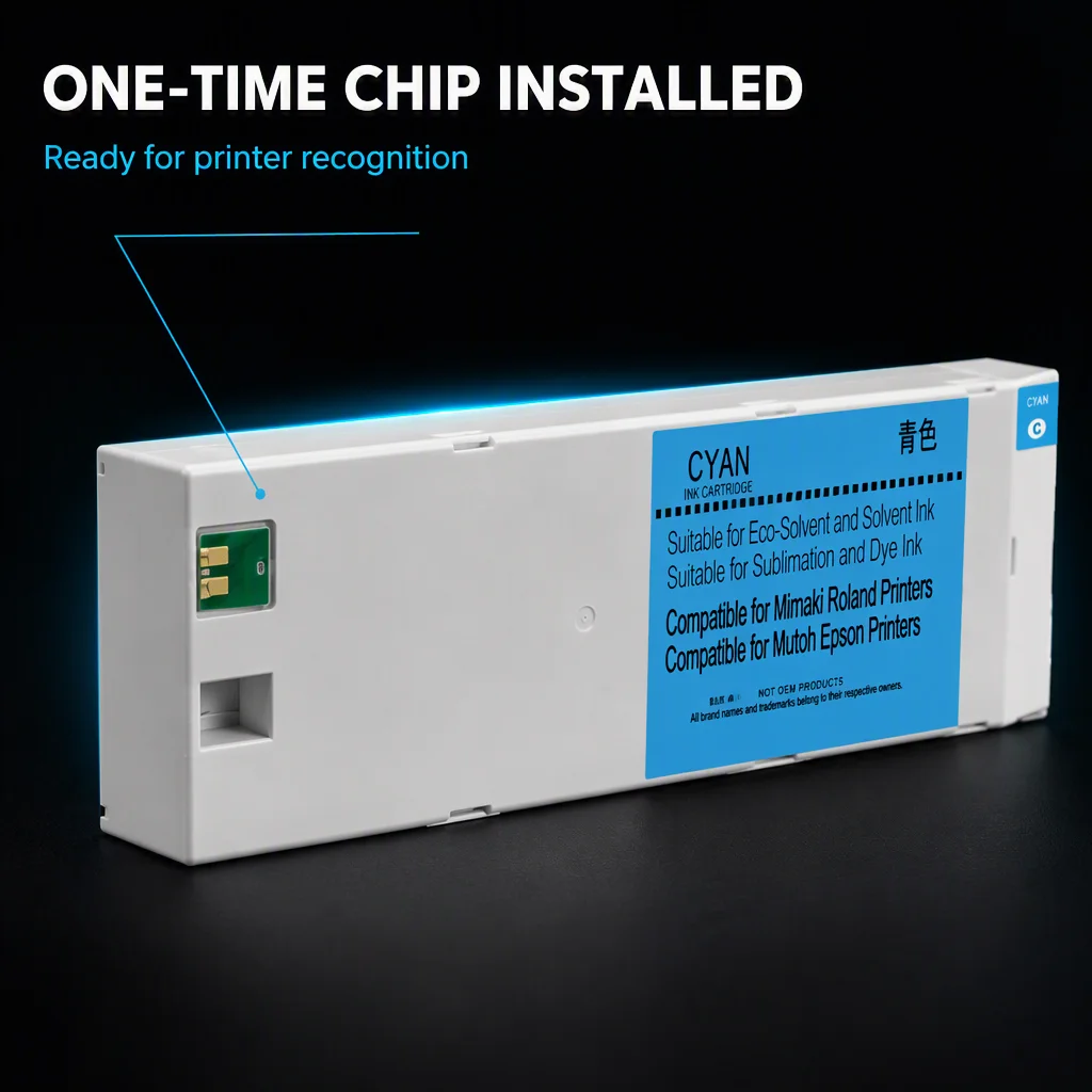 product-1-1 Ocbestjet 500ML S-PG2 Compatible Ink Cartridge with Chip DTF INK for Roland TY-300 TY-300i BY2-20 Printer