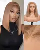 Silky straight 13x4 lace frontal  milk tea blonde