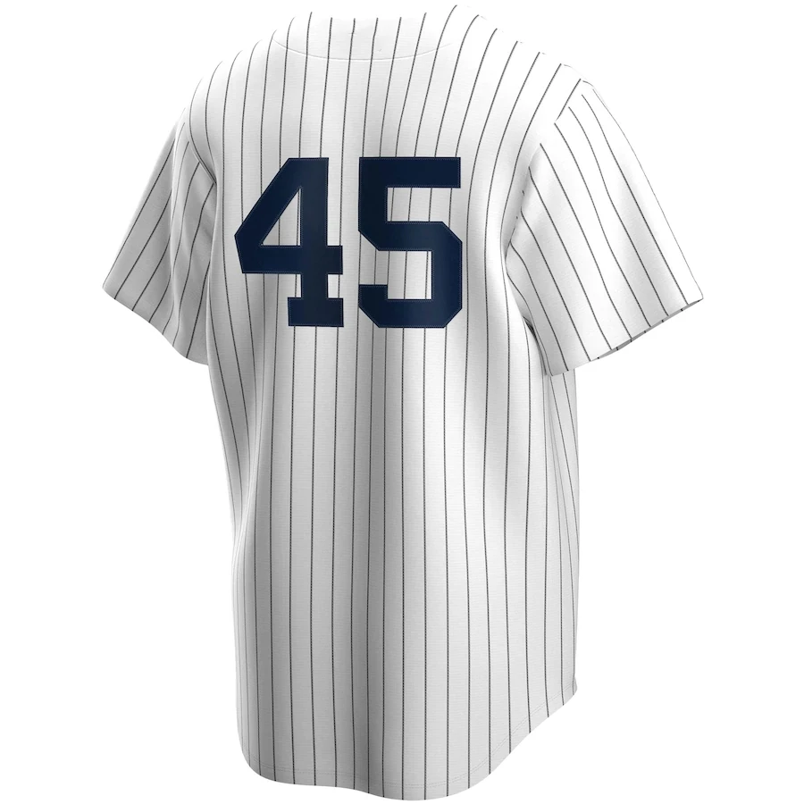 Wholesale Customize Men's New York City Baseball Jersey #2 Derek Jeter #99  Judge #45 Cole cheap White Stitched Uniform High Quality From m.