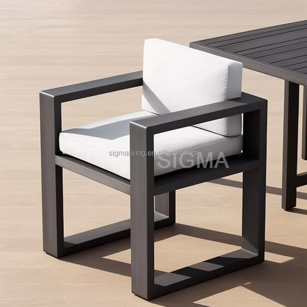 high quality luxury garden furniture patio furniture aluminum dining table and chair outdoor dining set