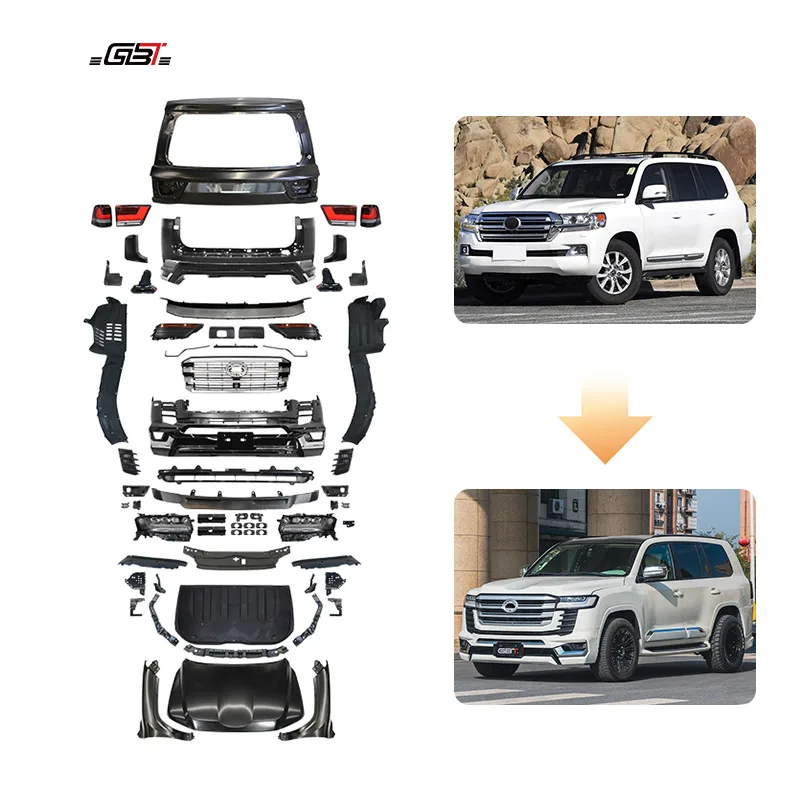 GBT Popular Land Cruiser 200 to LC300 Bumper Headlight Body Kit Tuning Parts for 2008-2020 Toyota LC200 Upgrade Conversion Kit
