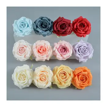 Artificial Floral Arrangement Silk Flower Head Rose For Wedding Home Party Decoration Flower Panel