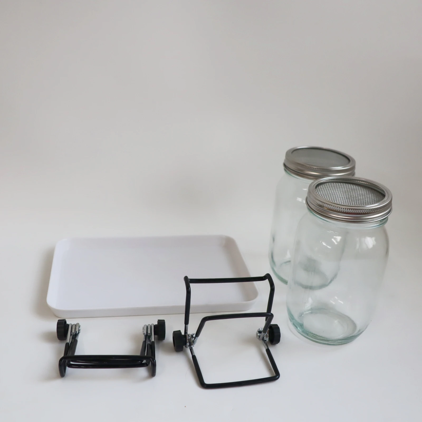 Wholesale Mason Jar Sprouting Kit Ceramic Drip Tray Stainless Steel