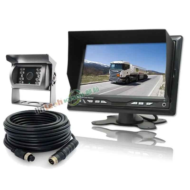 7 Inch LCD Monitor and IR 18LED Parking Camera IP69K Truck Reverse camera system