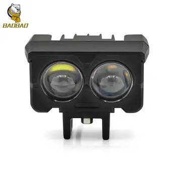 BAOBAO BB1503 Mini Driving Lens Dual  Color Auxiliary Fog Lights Bike Motorbike Headlights for Motorcycle
