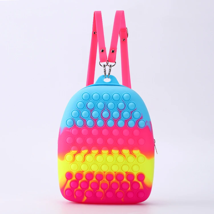 Cute Kids Children School Fidget Backpack Scented Silicone Waterproof