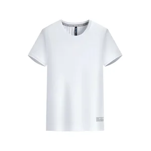 2023 Summer Men's Custom Logo Loose Knitted Running T-Shirts Wholesale High Quality Quick Dry Sportswear Silk Screen Printing