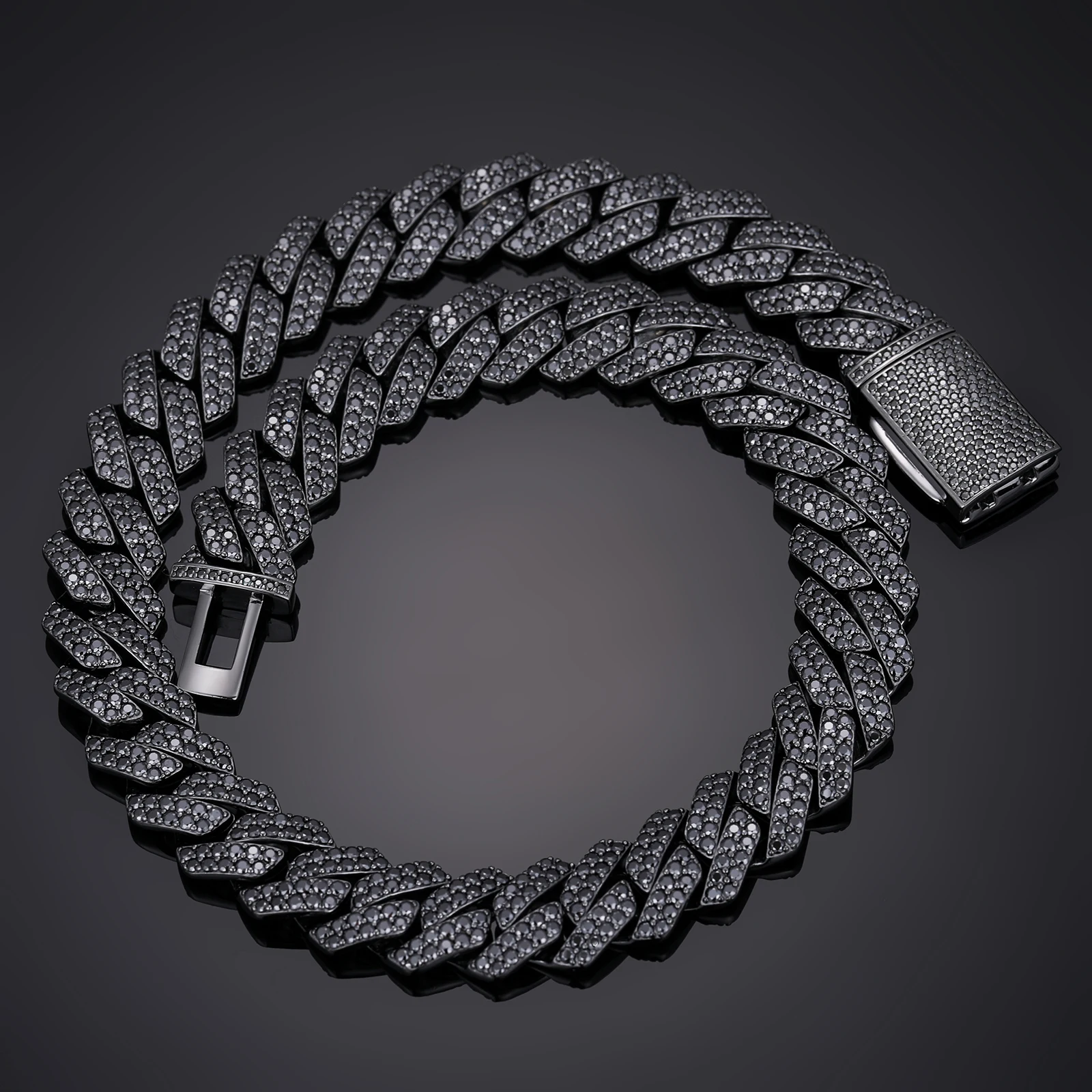 Punk Hip Hop Jewelry - Men's Black Gold Plated Chains