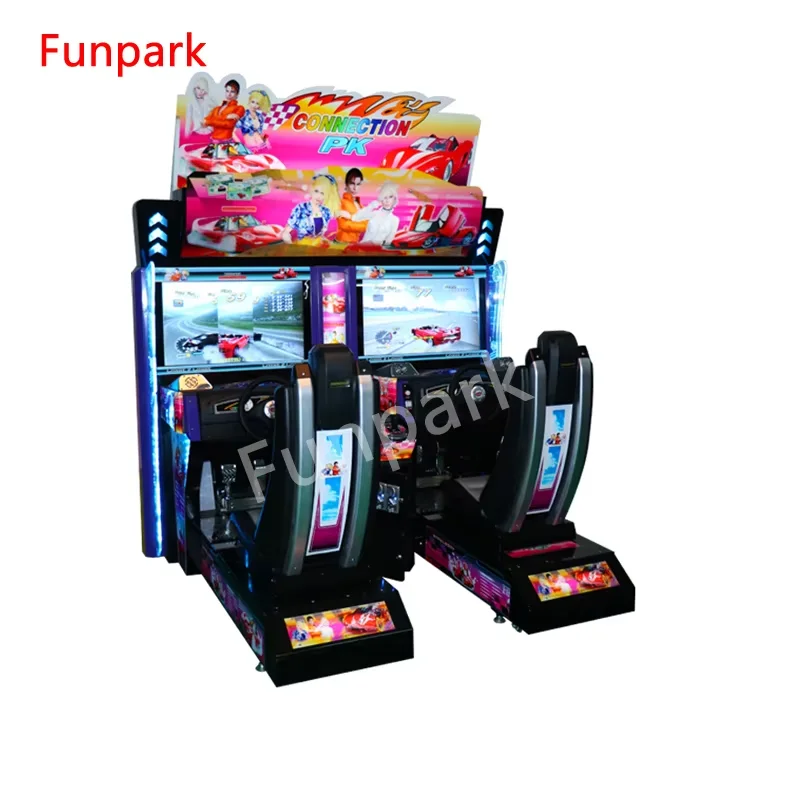 Funpark Indoor Gaming Center Car Racing Two Player Arcade Game Machine Amusement Park Equipment Simulator Games Racing supplier