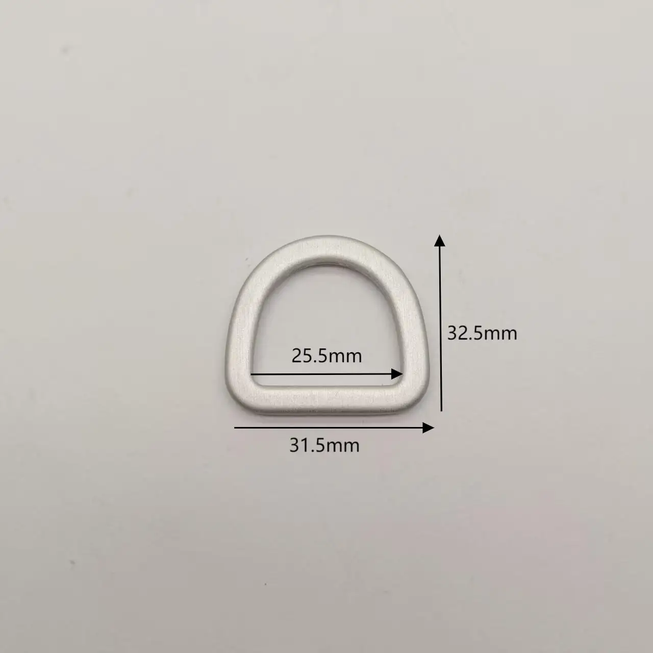 Metal Matte Black D Ring Pet Harness Accessories Aluminum D Rings Loop Buckle for Bag Backpack