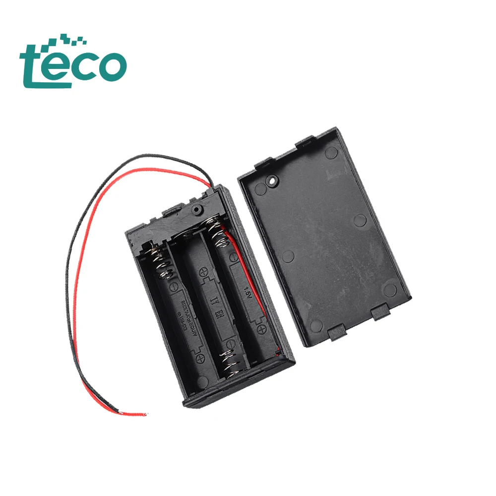 2 Porte-piles 3xAAA Avec Interrupteur – Boîtier 4.5V, Fils De Connexion, Pour Projets électroniques