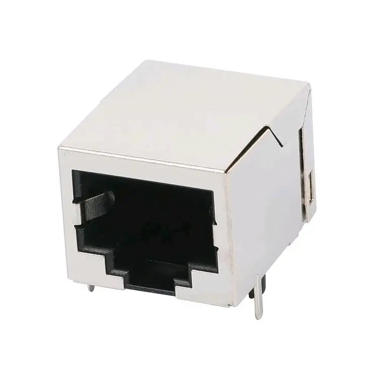 Shielded Modular Jack 8P8C Ethernet Socket RJ45 Connector With 90 Degree 0432498919