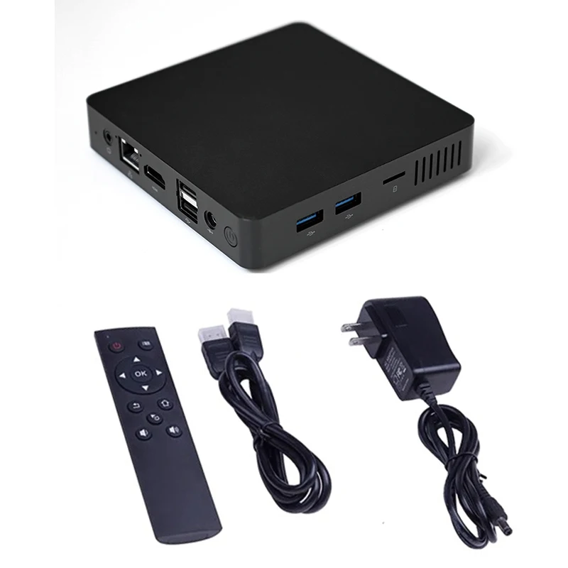 Low cost WIFI 4K Android Media Player TV Box targeted for commercial spaces retail stores and food chains
