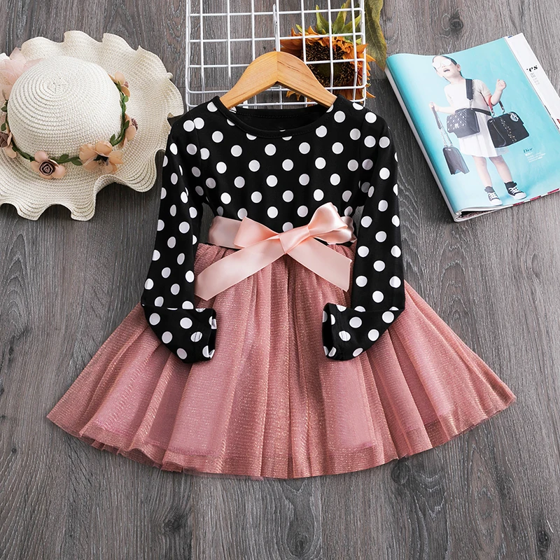 Long Sleeves Dress For Girls Casual Kids Clothes 2 3 4 5 6 Year Baby Tutu  Birthday Outfit Party Wear Children Clothing Vestidos - Buy Long Sleeves  Dress For Girls,Casual Kids Clothes