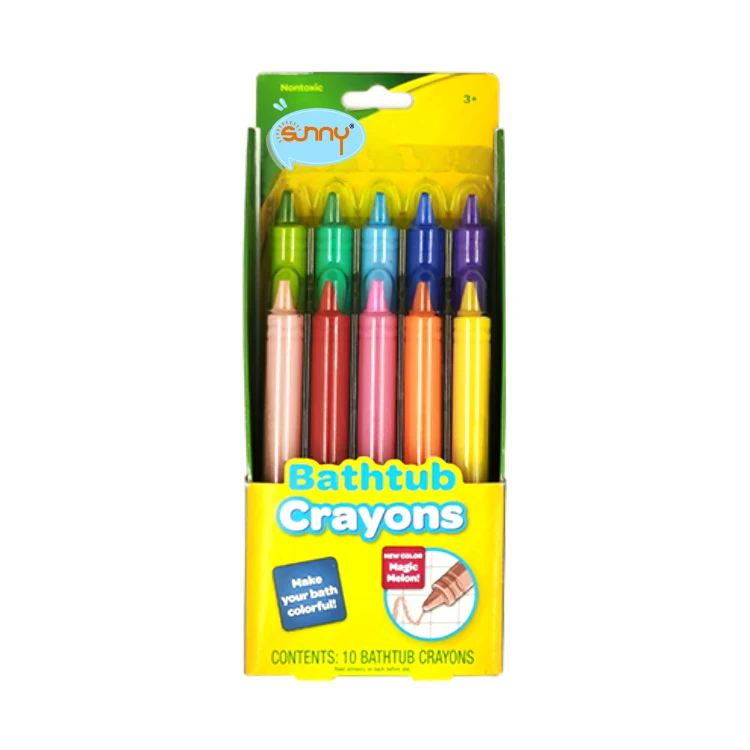 professional washable bath crayon with 10