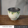 Grey glaze hand-painted Jianshui-alloy osmanthus