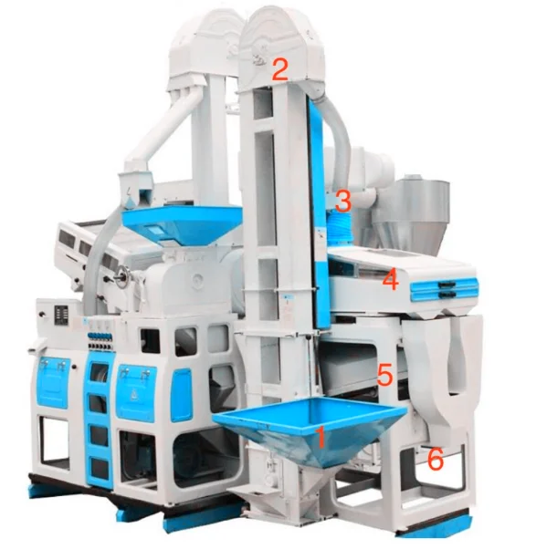 Milling Machine Rice Polisher Rice Miller 1000kg Per Hour Husker Destoner Rice Milling Machines