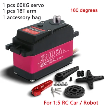 RUIZHI DS5160 Servo RC 60 Kg – Étanche, Numérique, Couple élevé – Angle 180° – Pour Voiture 1/5 Redcat HPI Baja 5B – Compatible SAVOX-0236 LOSI XL 5T – Upgrading RC