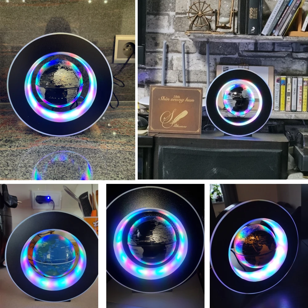 Maglev 554 Levitating Lamp Magnetic Levitation Globe Led World Map Rotating Globe ...