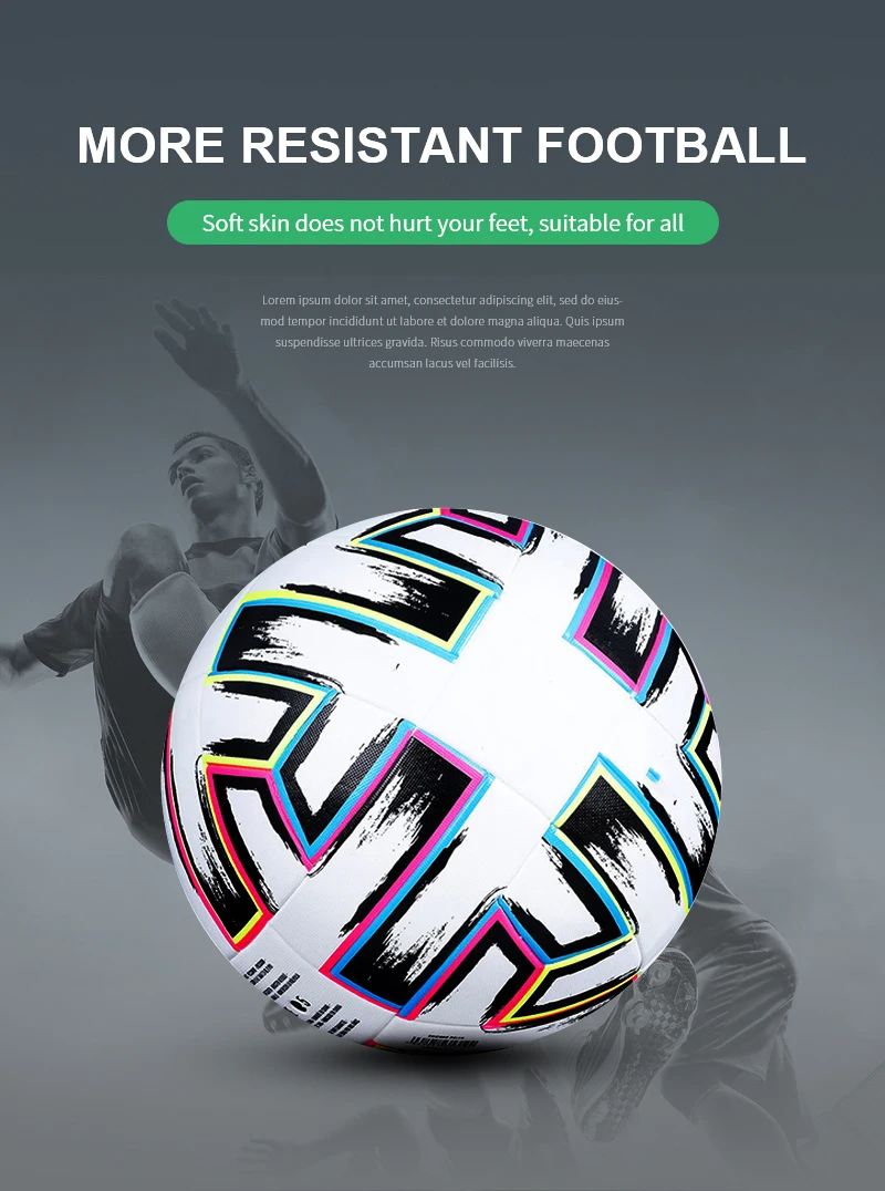 Standard Size 5 Pu Material Soccer Ball Machinestitched Pu Material Sports League Match