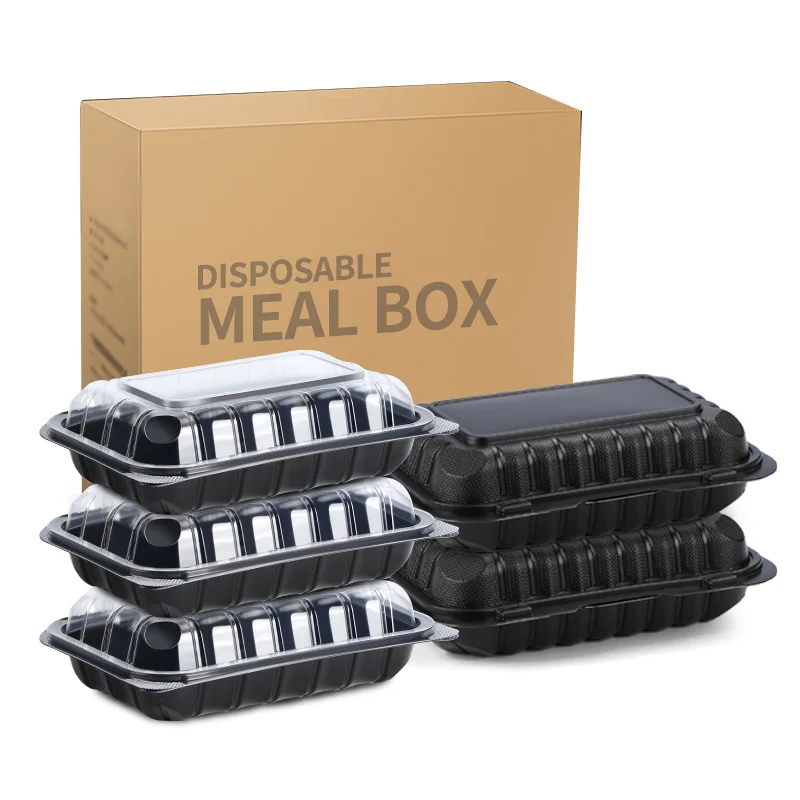 8X8 1-Compartment 50-Pack Plastic Clamshell To Go Containers Food Carryout  Lunch Box Packaging For Sandwich Salad Heavy Duty Disposable Restaurant  Service Catering Meal Hinged With Secure Snap Lid 